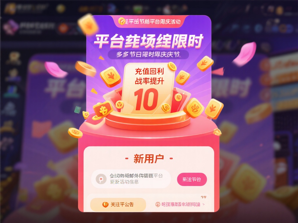 平台经常推出限时特惠活动，例如充值返利、胜率提升等